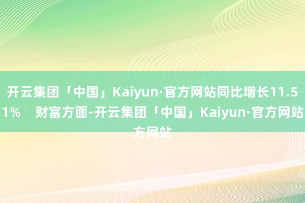 开云集团「中国」Kaiyun·官方网站同比增长11.51%    财富方面-开云集团「中国」Kaiyun·官方网站