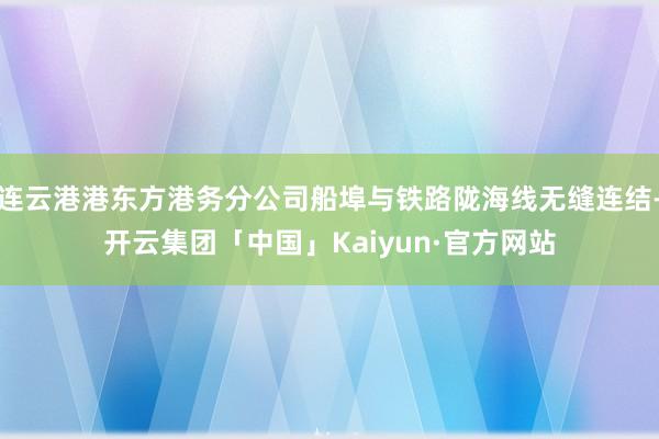 连云港港东方港务分公司船埠与铁路陇海线无缝连结-开云集团「中国」Kaiyun·官方网站