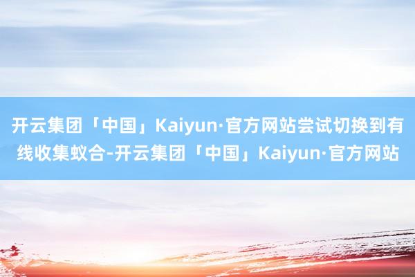 开云集团「中国」Kaiyun·官方网站尝试切换到有线收集蚁合-开云集团「中国」Kaiyun·官方网站