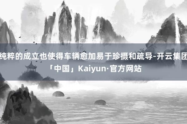 纯粹的成立也使得车辆愈加易于珍摄和疏导-开云集团「中国」Kaiyun·官方网站