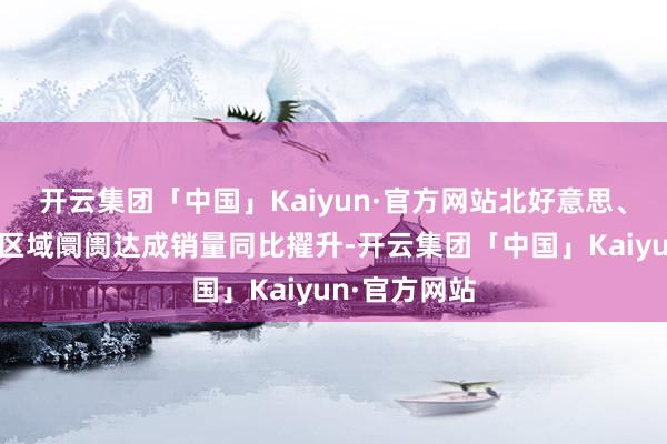 开云集团「中国」Kaiyun·官方网站北好意思、欧洲等多个区域阛阓达成销量同比擢升-开云集团「中国」Kaiyun·官方网站