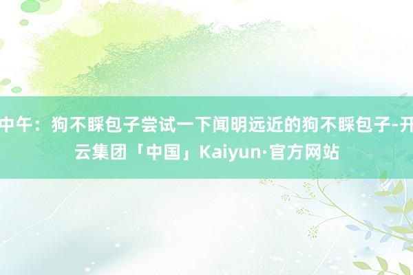 中午：狗不睬包子尝试一下闻明远近的狗不睬包子-开云集团「中国」Kaiyun·官方网站