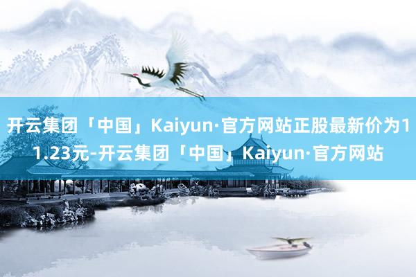 开云集团「中国」Kaiyun·官方网站正股最新价为11.23元-开云集团「中国」Kaiyun·官方网站