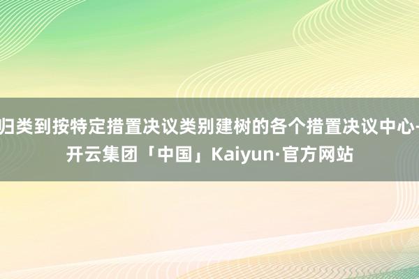 归类到按特定措置决议类别建树的各个措置决议中心-开云集团「中国」Kaiyun·官方网站