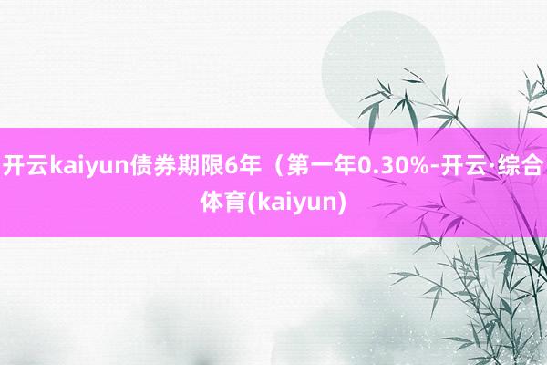 开云kaiyun债券期限6年（第一年0.30%-开云·综合体育(kaiyun)