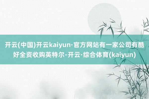 开云(中国)开云kaiyun·官方网站有一家公司有酷好全资收购英特尔-开云·综合体育(kaiyun)