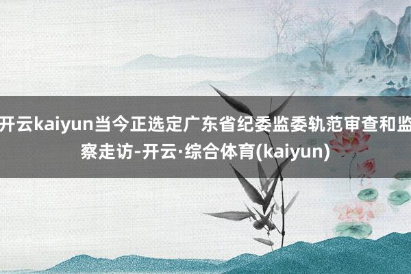 开云kaiyun当今正选定广东省纪委监委轨范审查和监察走访-开云·综合体育(kaiyun)