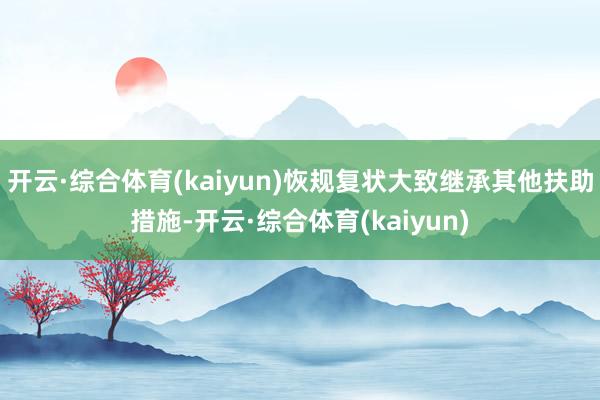 开云·综合体育(kaiyun)恢规复状大致继承其他扶助措施-开云·综合体育(kaiyun)