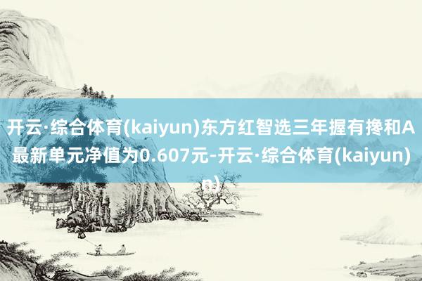 开云·综合体育(kaiyun)东方红智选三年握有搀和A最新单元净值为0.607元-开云·综合体育(kaiyun)