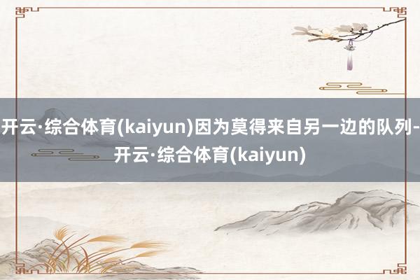 开云·综合体育(kaiyun)因为莫得来自另一边的队列-开云·综合体育(kaiyun)