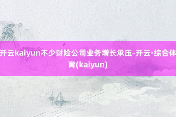 开云kaiyun不少财险公司业务增长承压-开云·综合体育(kaiyun)